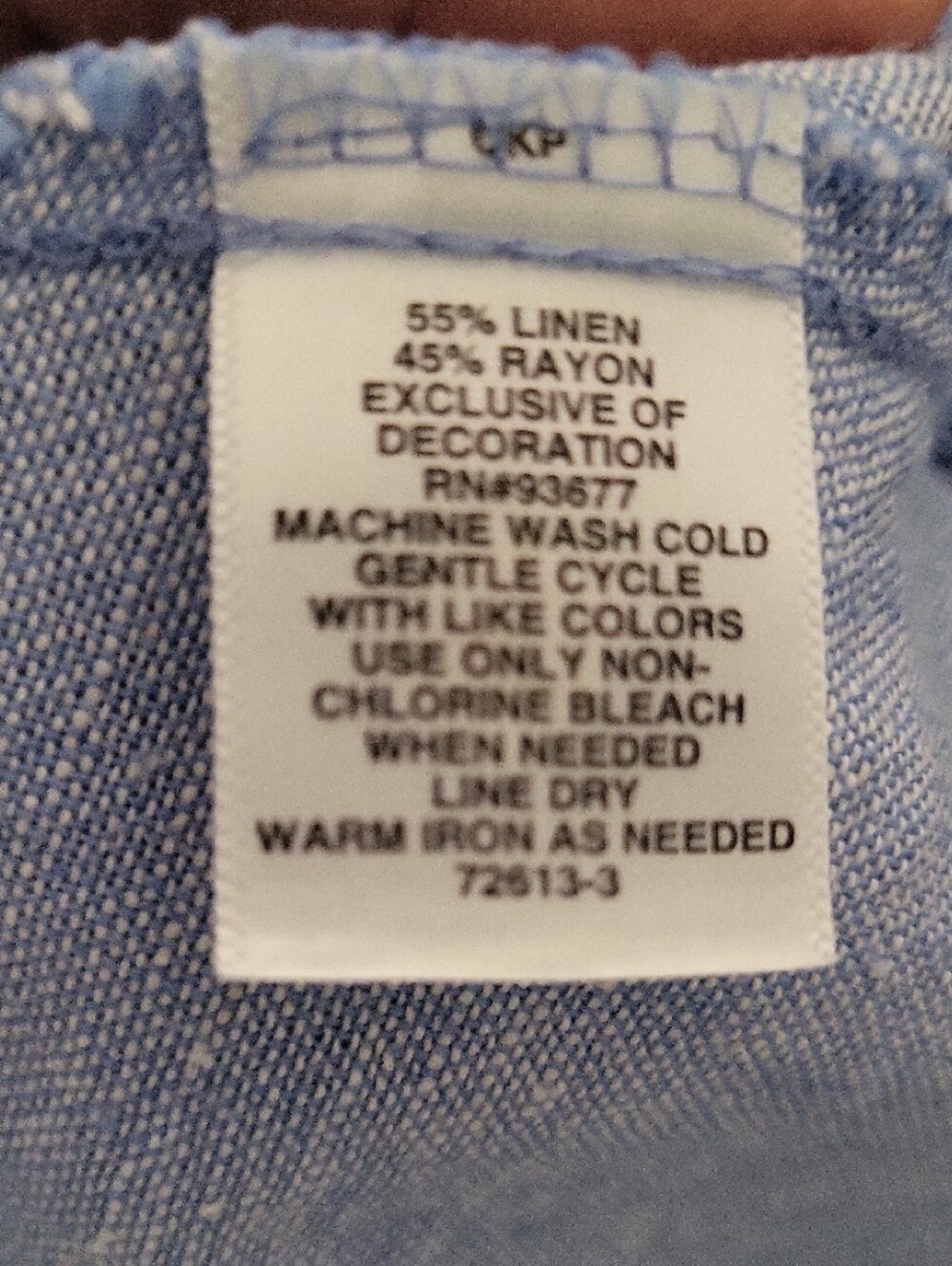 Liz Claiborne Light Blue Cotton-Blend Midi Dress - Picture 3 of 3